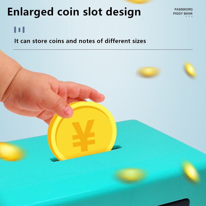Mini ATM Piggy Bank Retro Password Money Box For Cash  CoinsRotating Dial Safe With Automatic Depos 4