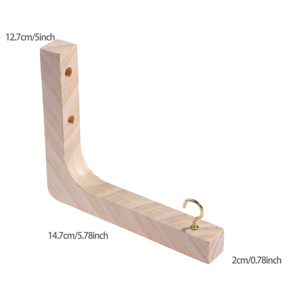 Nordic Natural Wood Wall Plant Hangers, Sturdy Hanging Flower Pot Hook for Lanterns, Wind Chimes & Balcony Decor