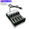 18650 Battery Charger 1/2/4 Slot USB Charger for Rechargeable Lithium Batteries (16340, 14500, 18650)