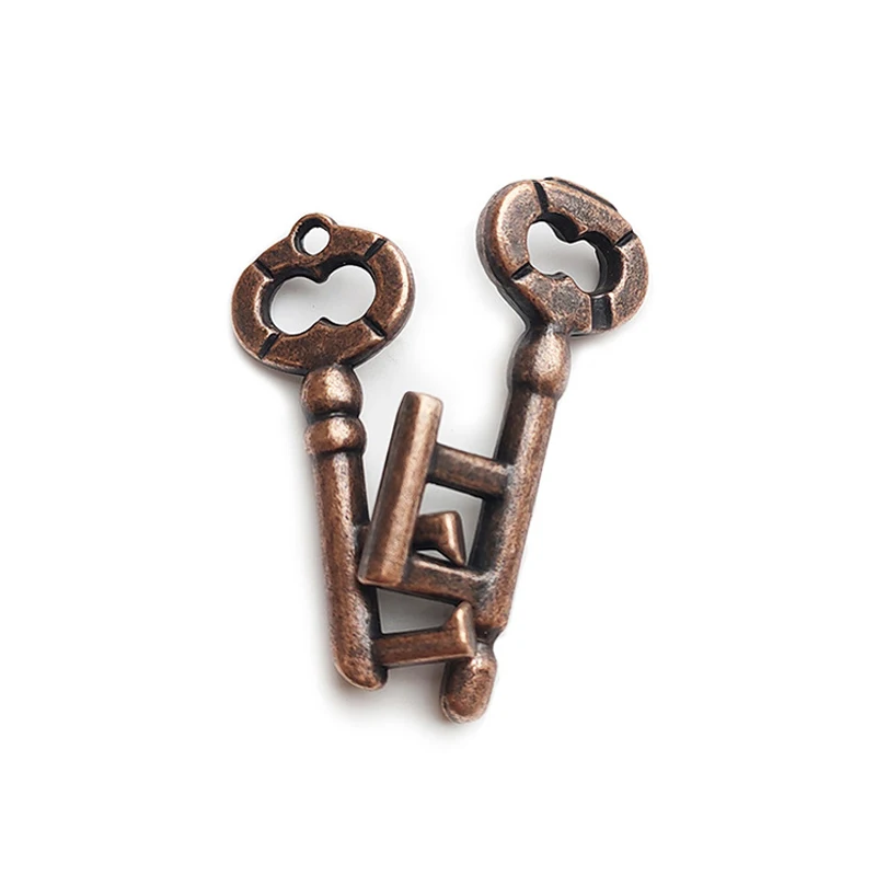 Key Lock Puzzles IQ Brain Teaser Metal Puzzle for Adults Kids Intellectual Challenge Gam