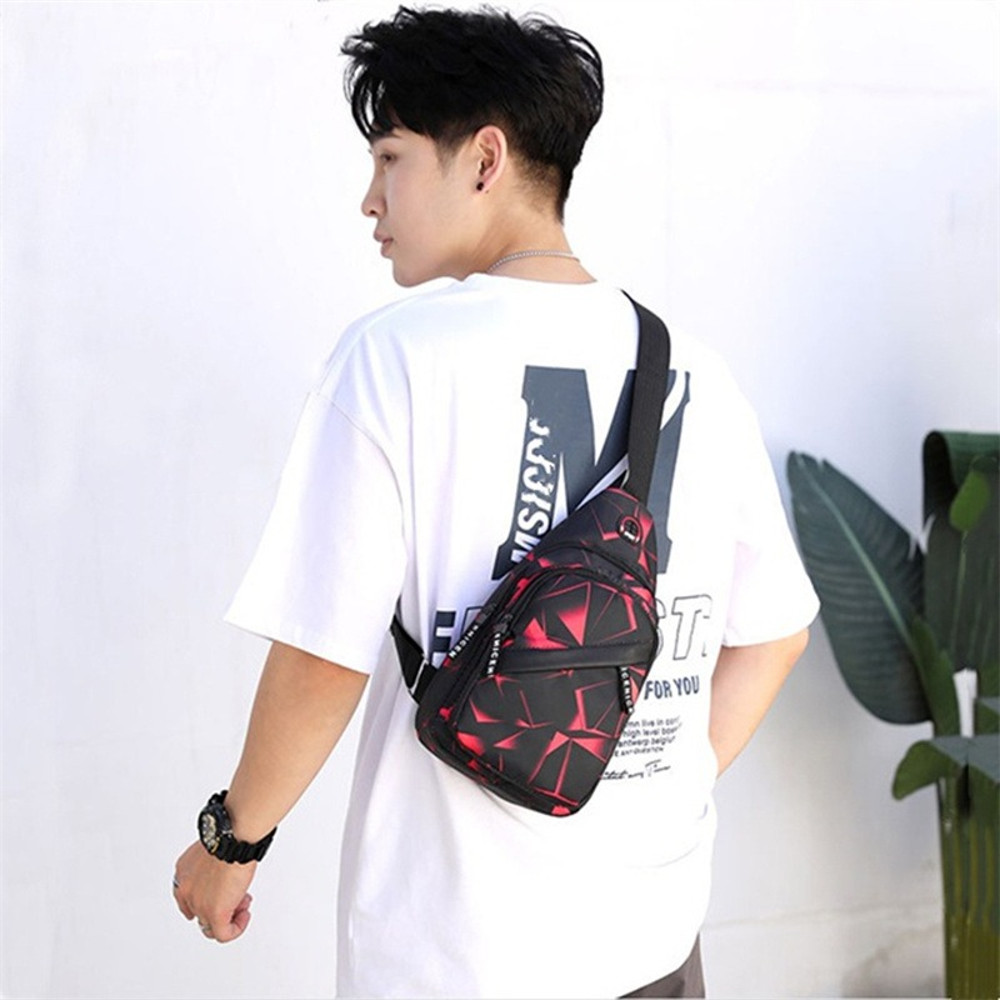 Oxford Cloth Crossbody Bag Unisex Casual Shoulder Bag For Men  Women Lightweight Travel  Sports Che 2