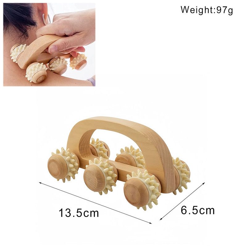 Wooden Lymphatic Drainage Massager Anti Cellulite Body Shaping Gua Sha Tool For Sore Muscle Relief 7