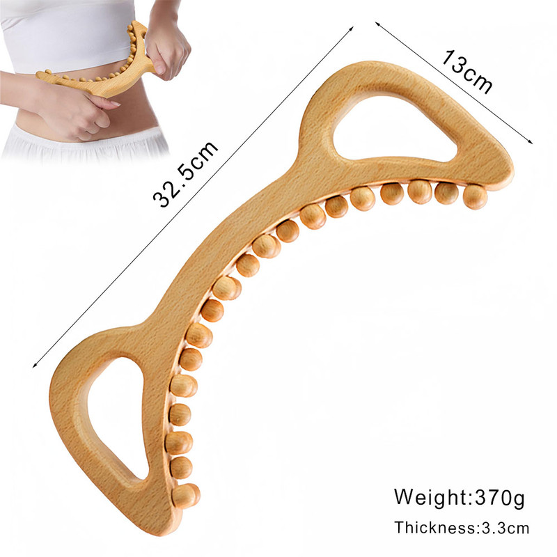 Wooden Lymphatic Drainage Massager Anti Cellulite Body Shaping Gua Sha Tool For Sore Muscle Relief 13
