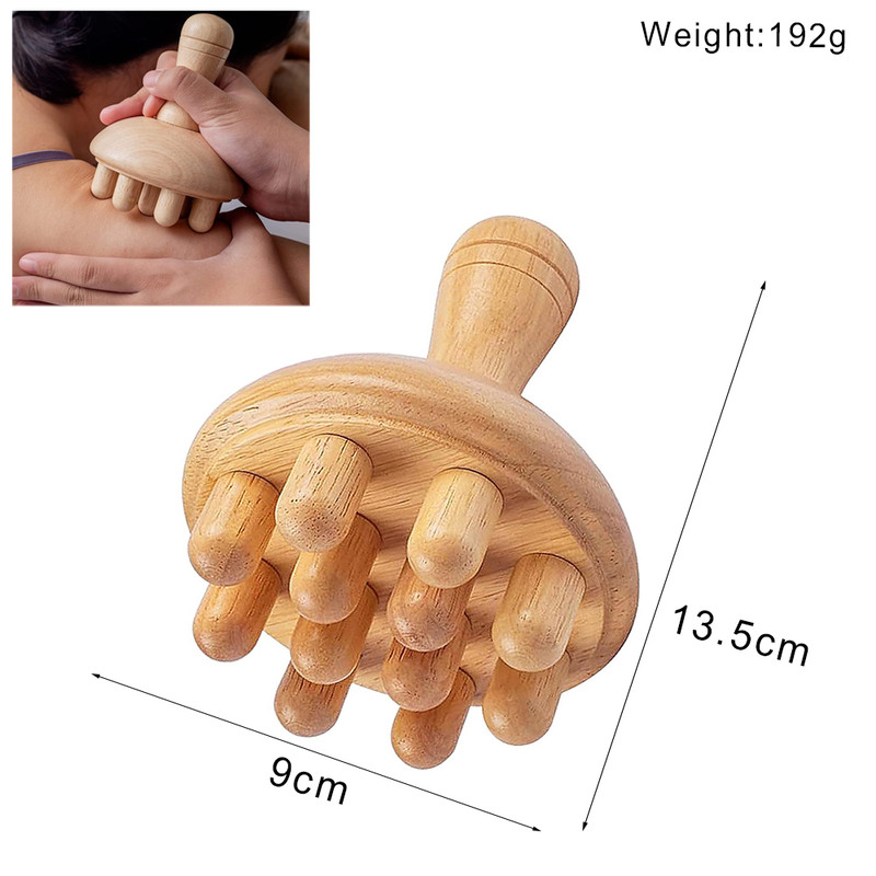 Wooden Lymphatic Drainage Massager Anti Cellulite Body Shaping Gua Sha Tool For Sore Muscle Relief 16