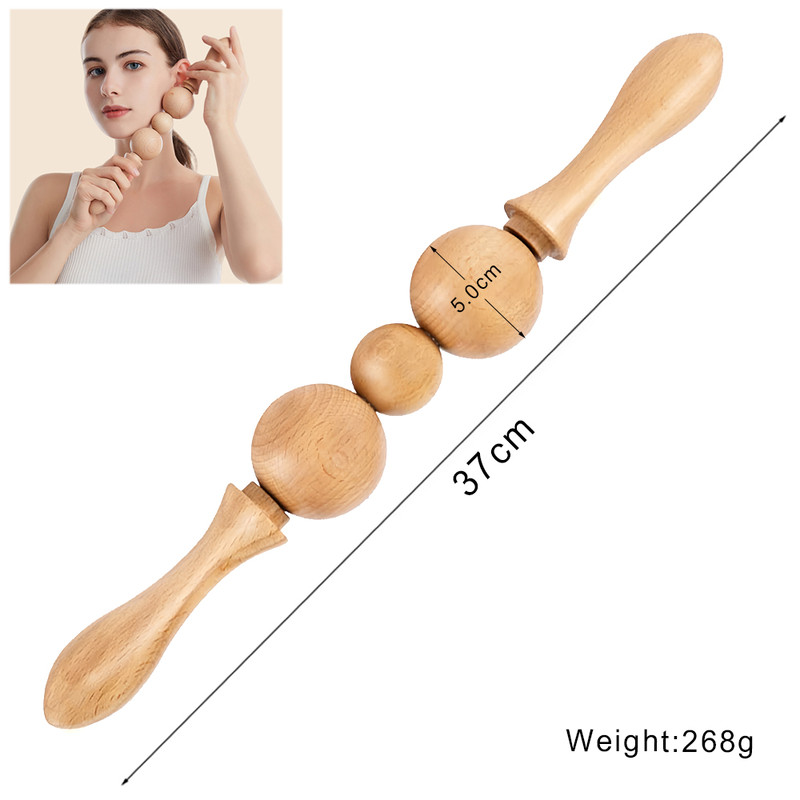 Wooden Lymphatic Drainage Massager Anti Cellulite Body Shaping Gua Sha Tool For Sore Muscle Relief 19