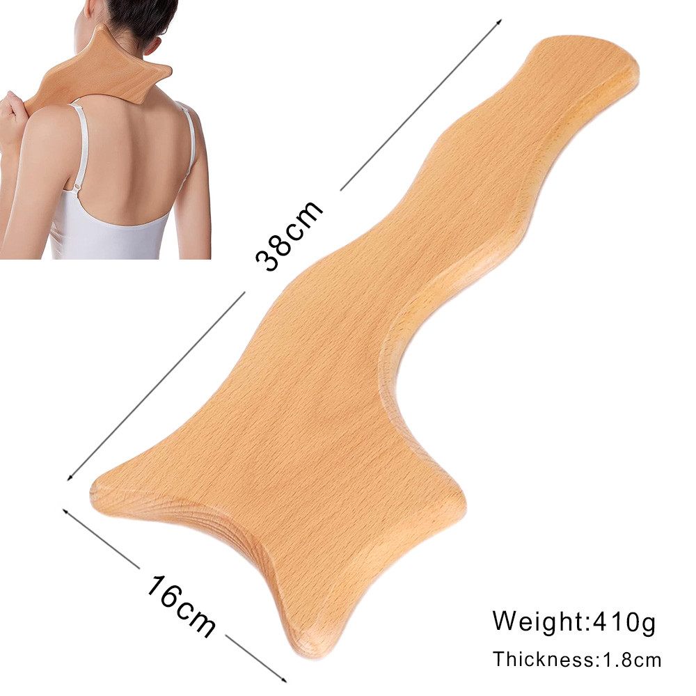 Wooden Lymphatic Drainage Massager Anti Cellulite Body Shaping Gua Sha Tool For Sore Muscle Relief 23