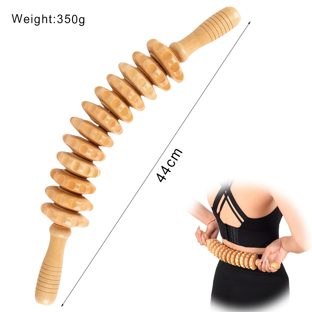 Wooden Lymphatic Drainage Massager Anti Cellulite Body Shaping Gua Sha Tool For Sore Muscle Relief 24
