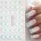 Nail Art Water Transfer Stickers, 8PCS Gradient French Tip Decals for Salon Quality Manicures, Easy DIY Application