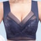 Womens Plus Size Push Up Bra, Ice Silk Seamless Bralette with Lace Trim, Wireless Comfort for Summer & Everyday Wear