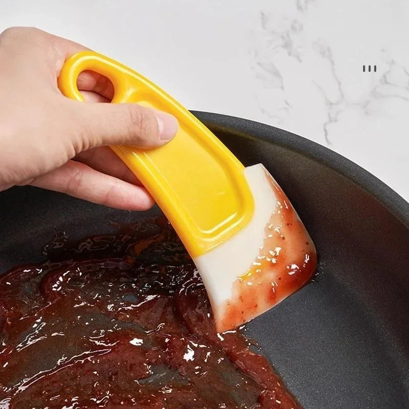 Silicone Kitchen Scraper Cleaning Spatula Soft Blade Food Residue Stains Remover For Pots Pans Dis 0