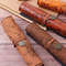 Leather Roll Up Pencil Case,Retro Treasure Map Design with Embossed Buckle,Spacious & Stylish Stationery Organizer
