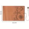 Leather Roll Up Pencil Case,Retro Treasure Map Design with Embossed Buckle,Spacious & Stylish Stationery Organizer