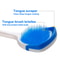 Reusable Silicone Tongue Scraper Brush for Adults & Kids Washable Tongue Cleaning Tool for Fresh Breath & Oral Hygiene