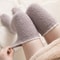 Womens Winter Warm Coral Fleece Thigh High Socks