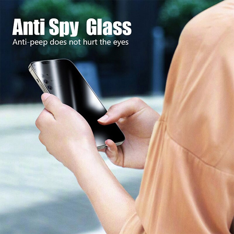 4PCS Privacy Screen Protector for iPhone Anti Spy Tempered Glass for iPhone HD Clear & Scratch Resistant