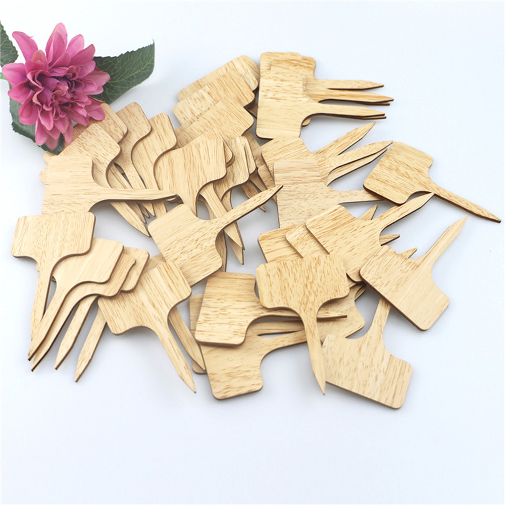 EcoFriendly TType Bamboo Plant Labels Sustainable Wooden Garden Markers For Bonsai Herbs Flowers S 3
