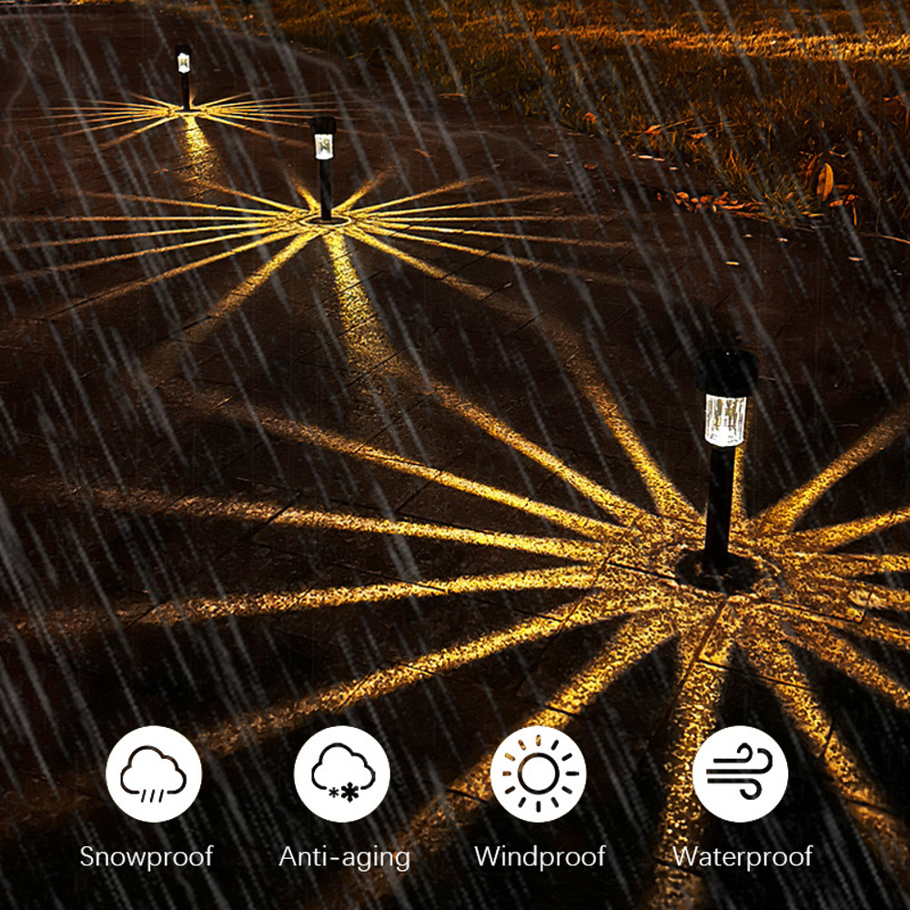 Smart SolarPowered Outdoor Lawn Lamps Waterproof Garden Lights Rain LED Intelligent Lighting 3