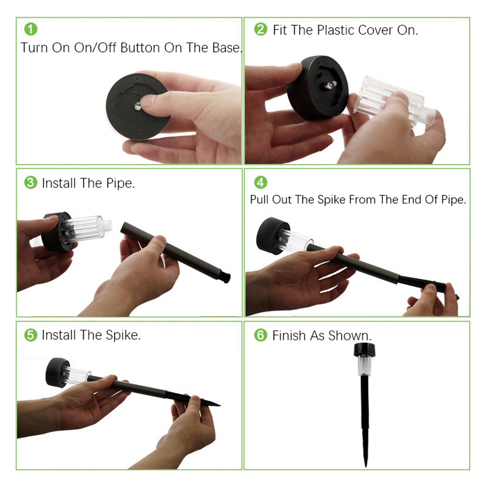 Smart SolarPowered Outdoor Lawn Lamps Waterproof Garden Lights Rain LED Intelligent Lighting 5