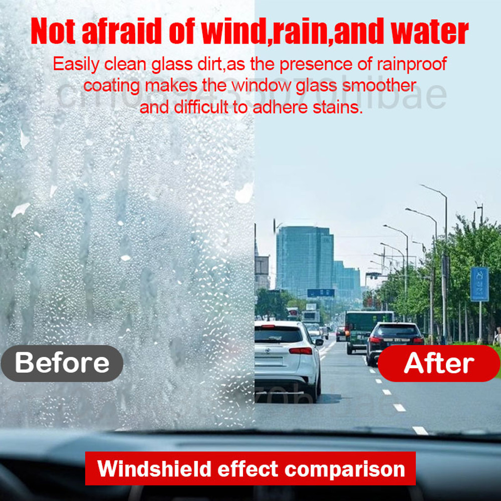 Car Glass Anti Rain Spray Nano Hydrophobic Coating for Waterproofing & Oil Film Removal
