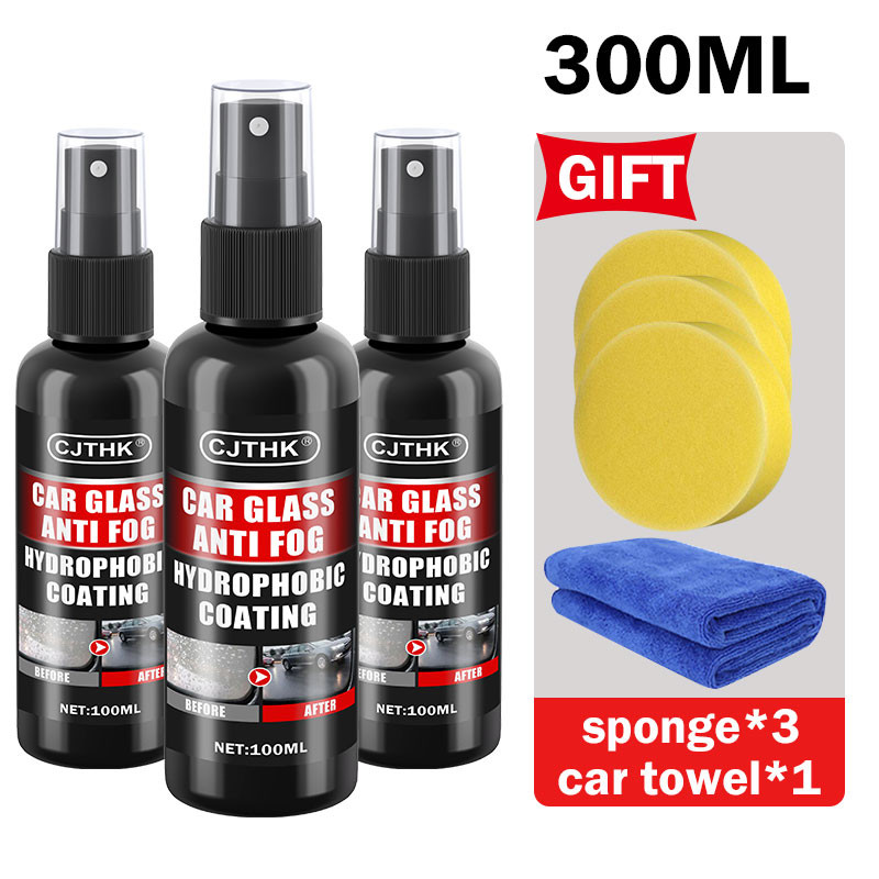 Car Glass Anti Rain Spray Nano Hydrophobic Coating for Waterproofing & Oil Film Removal