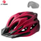 MTB Bike Helmet Ultralight Cycling Helmet With LED Lights Integrally Molded Safe Sports Hat Goggles 0