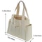 Large Capacity Canvas Women's Tote Bag, Multiple Outer Pocket Shoulder Handbag, Casual Student Shopping Purse