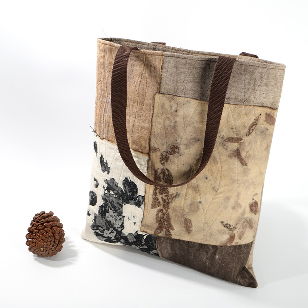 Handmade Original Design Tote Bag Women with Zipper Canvas Tone Splicing, Gym Tote Handbag, Nurse Work Yoga Bag