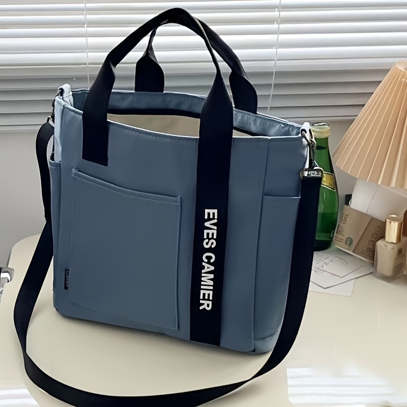 Fashionable Canvas Tote Bag, Hand Carry Duffel Bag, Shoulder Bag For Women Messenger Bag with Zipper Closure