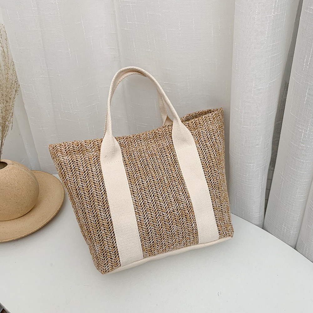 Designer Luxury Color Matching Tote Bag, Summer Trend Straw Bags, New Popular Hit Handbags for Women