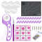 Purple Rotary Cutter Kit with A4 Cutting Mat, Blades, Sewing Clips, Ruler, Patchwork DIY Fabric Cutting Sewing Tools