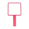 Square Makeup Vanity Mirror with Handle, Eyelash Extension Handheld Mirror, Compact Hand Mirror for SPA Salon