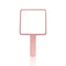 Square Makeup Vanity Mirror with Handle, Eyelash Extension Handheld Mirror, Compact Hand Mirror for SPA Salon