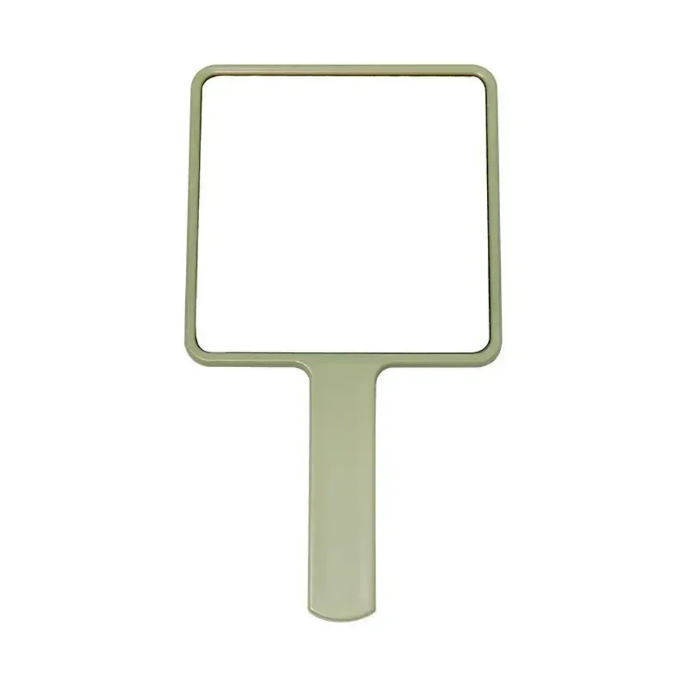 Square Makeup Vanity Mirror with Handle, Eyelash Extension Handheld Mirror, Compact Hand Mirror for SPA Salon