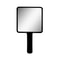 Square Makeup Vanity Mirror with Handle, Eyelash Extension Handheld Mirror, Compact Hand Mirror for SPA Salon