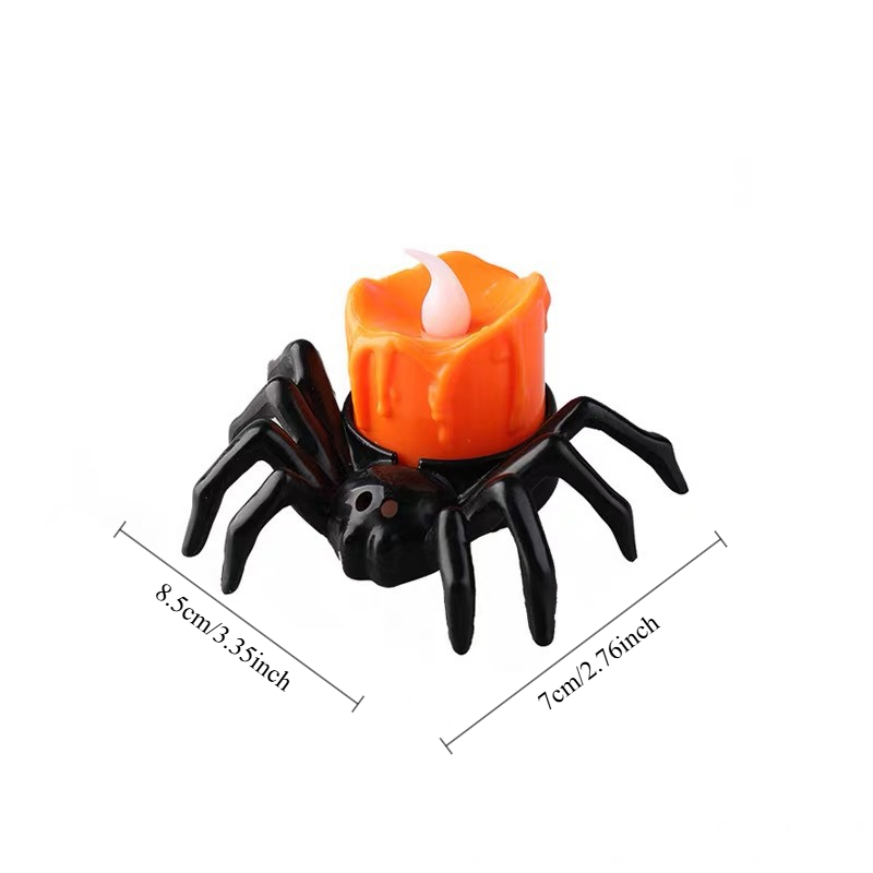 Halloween Spider Light - Scary LED Night Light for Indoor/Outdoor Horror Decor, Haunted House Party Supplies, and Themed