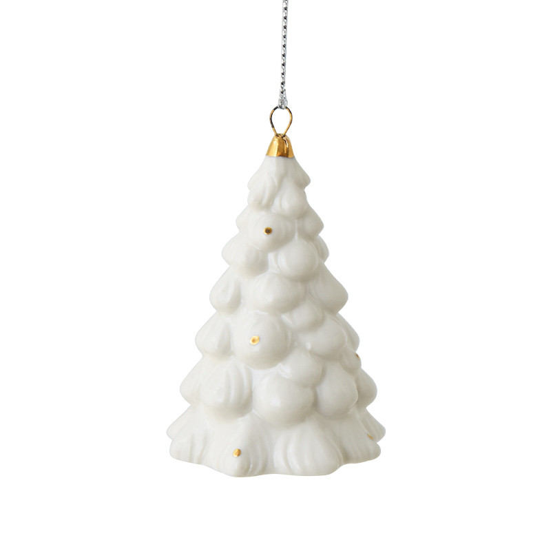 Handcrafted Ceramic Christmas Tree Decoration, Unique Hanging Puff Ornament Gift for Christmas,Thanksgiving & Halloween