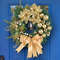 Elegant Pre Lit Christmas Wreath for Front Door,40cm Garland with LED Lantern and Large Bow for Holiday Wall Decor