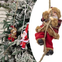 merry christmas hanging doll decoration, santa claus pendant for cristmas tree, home festive decor
