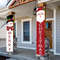 Jumbo Snowman & Santa Claus Door Banner, 2PC Merry Christmas Decoration for Wall, Fireplace, Home Xmas 2025 Party Decor