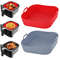 Reusable Silicone Air Fryer Pan Liner,Universal Baking Tray & Pizza Basket Accessory for Oil Free Fried Chicken & Snacks