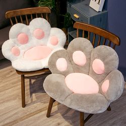 giant cat paw floor cushion chair,soft plush stuffed butt pad for kawaii home decor, office napping, and lounge seating
