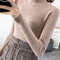 Women's Mock Neck Sweater,Vintage Basic Solid Knitted Pullover for Autumn Winter, Casual Slim Fit Korean Style Tops
