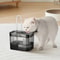 Cat Water Fountain with Auto Filter Recirculate Transparent Black Cat Drinker Ultra Quiet Automatic Pet Drinking Dispens