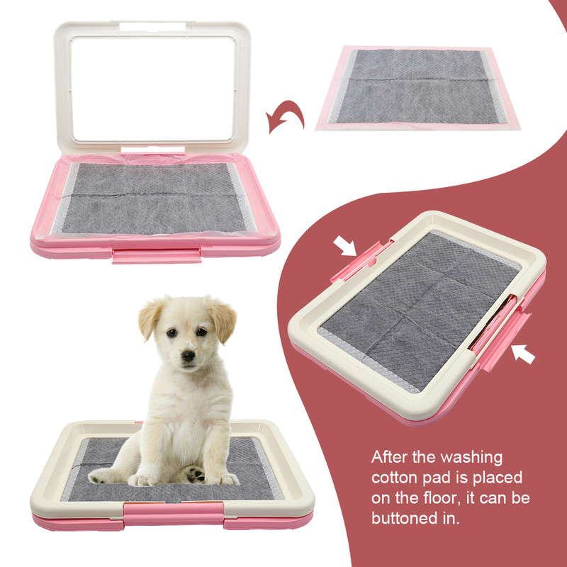 Portable Dog Training Toilet,Indoor Potty for Small Dogs &Cats with Puppy Pad Holder,47cm Tray for Puppy Pad Training bo
