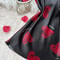 Valentine's Day Satin Slip Nightdress for Women, Red Lip Print V Neck Backless Mini Sleep Dress & Nightwear