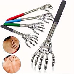 portable extendable back scratcher, stainless steel telescoping back scratcher for human & pets,extendable back massager