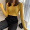 Womens Knitted Sweater Button O Neck Pullover, Lightweight Spring Autumn Basic Sweaters for Female Slim Fit Solid Tops