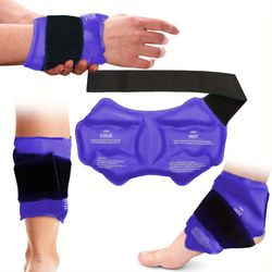 ankle brace ice pack wrap for sport injuries,hot & cold compress gel pack, reusable large cold pack ankle support