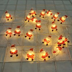 santa claus snowman led string lights,runtowo christmas home decor,xmas tree ornaments,holiday decoration