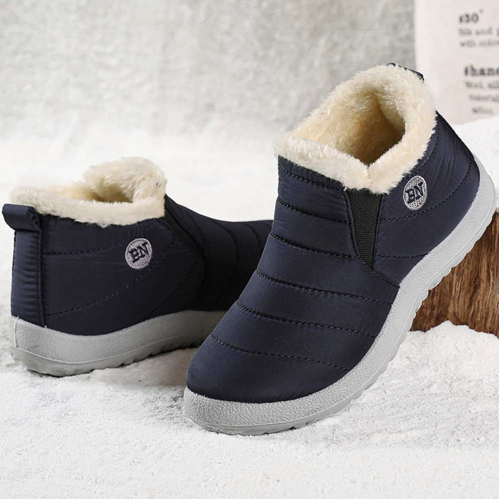 Winter Shoes for Men,Warm Fur Ankle Boots, Mens Casual Snow Boots,Botas Hombre Couple Booties,Outdoor Cold Weather foot